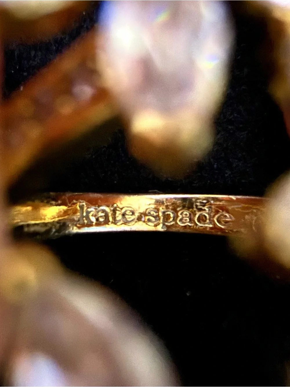 Kate Spade New York Firework Flower Wrap Bypass Ring Gold Plating Cubic Zirconia